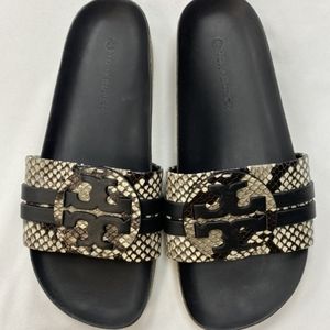 Tory Burch Snakeskin Sport Sandal Slides